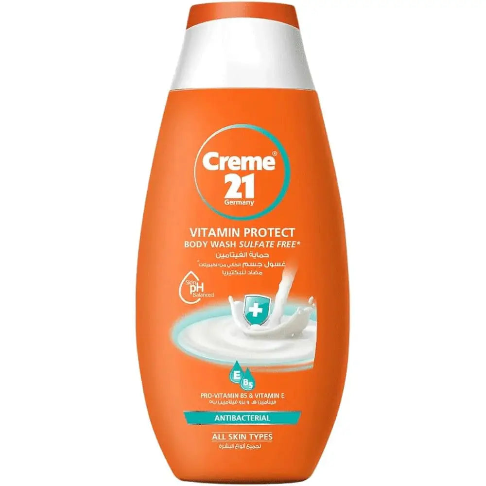 Creme 21 Vitamin Protect Antibacterial Body Wash 250ml – Pro-Vitamin B5 and Vitamin E formula