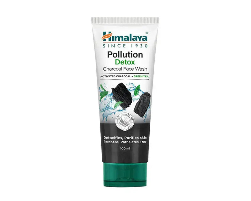 Himalaya Pollution Detox Charcoal Face Wash 100ml – Deep Clean