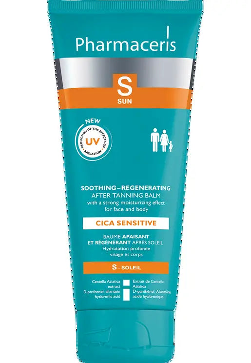 Pharmaceris S SPF 50+ Soothing Regenerating After-Tanning Balm CICA Sensitive 200ml tub