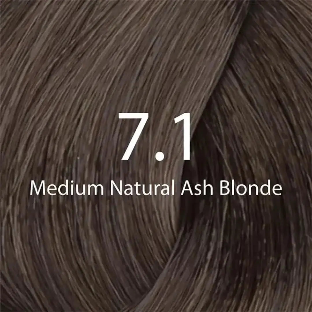 Eazicolor 7.1 hair color cream tube — ammonia-free medium natural ash blonde 60ml Derma.pk