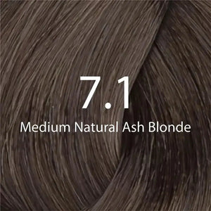 Eazicolor 7.1 hair color cream tube — ammonia-free medium natural ash blonde 60ml Derma.pk