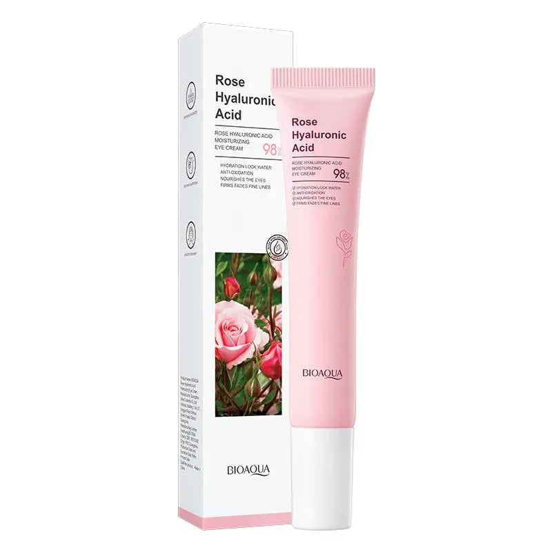 BIOAQUA Rose Eye Cream - Hyaluronic Acid Moisturizing Eye Care - 20g