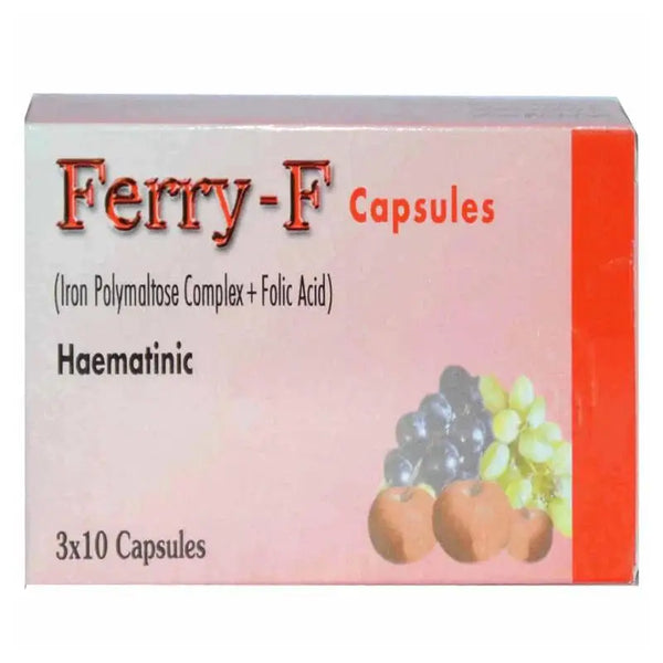 Ferry F Capsule – Iron, Folic Acid & Vitamin Supplement for Anemia