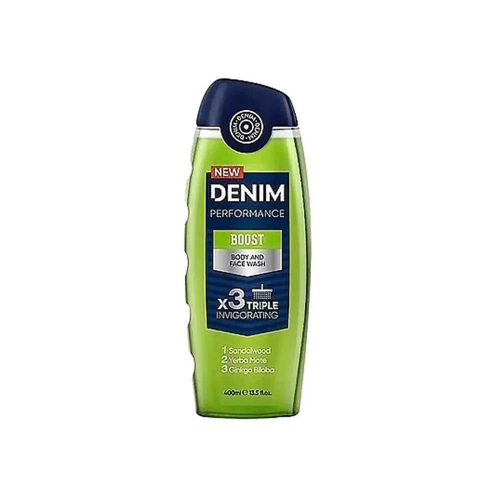 Denim Boost Body & Face Wash 250ml – Sandalwood, Yerba Mate & Ginkgo Biloba