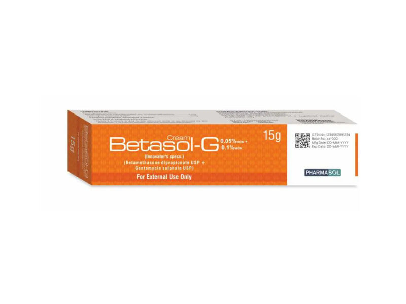 Betasol-G Cream 0.5mg/1mg – Betamethasone Dipropionate & Gentamicin Sulphate for Skin Infection