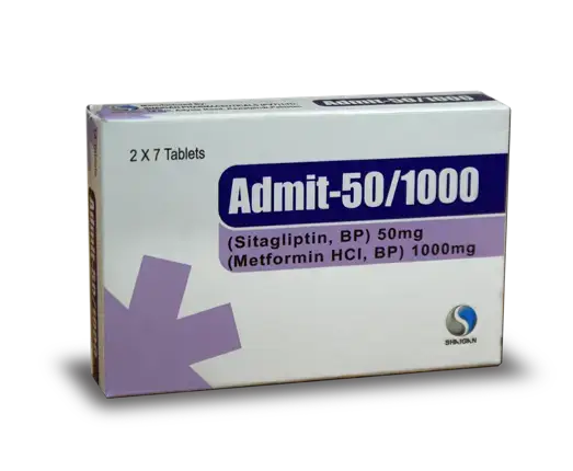 Admit 50/1000mg Tablets – Diabetes & Sugar Control