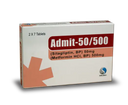 Admit 50/500mg Tablets – Type 2 Diabetes Control photo 1