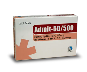 Admit 50/500mg Tablets – Diabetes Sugar Control – available at Derma.pk