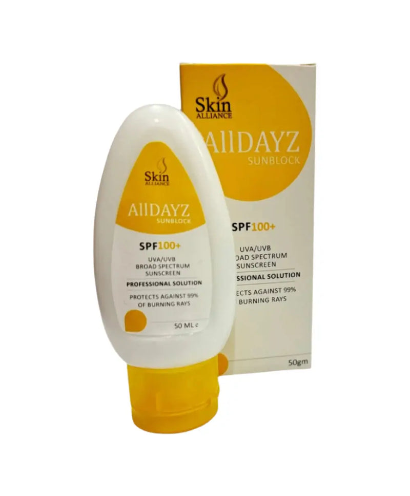 ALLDAYZ Sunblock SPF 100 – Maximum Sun Protection for Face & Body