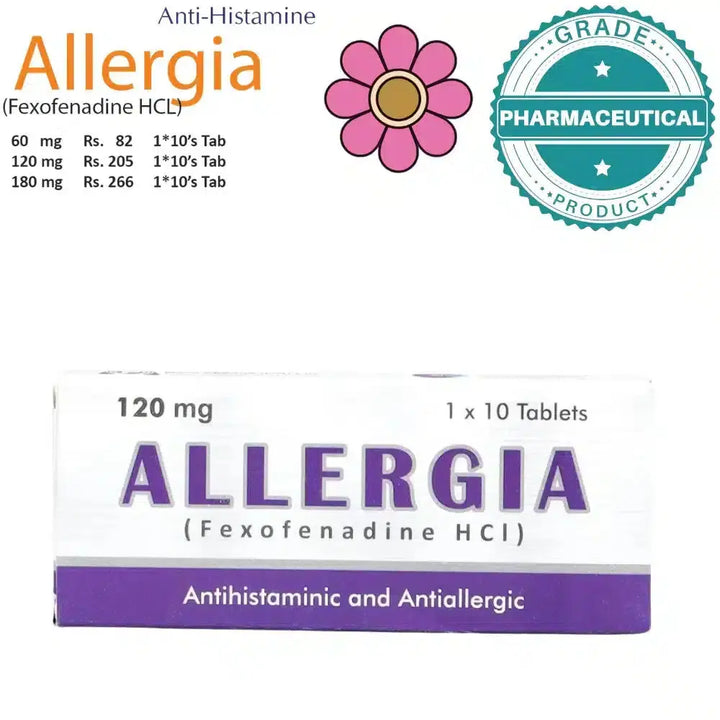 ALLERGIA TABLET 120MG ANTIHISTAMINIC DERRESTHTIC