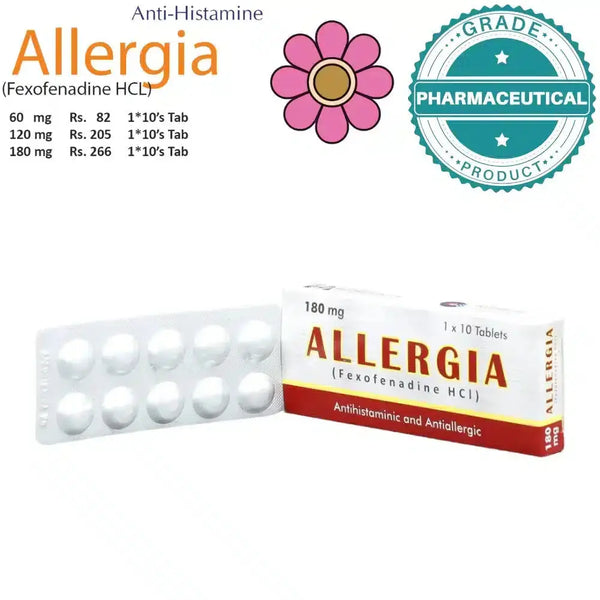 ALLERGIA TABLET ANTIHISTAMINIC 180mg DERRESTHTIC
