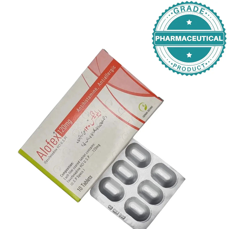 Alofex Fexofenadine HCl 120mg Tablets (Pack of 10) — Allergy Relief