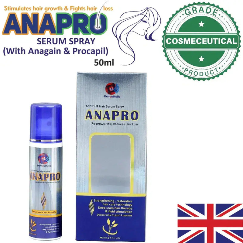 Anapro Anti-DHT Hair Serum Spray Reduces Hair Loss & Re-Grows Hair 50ml