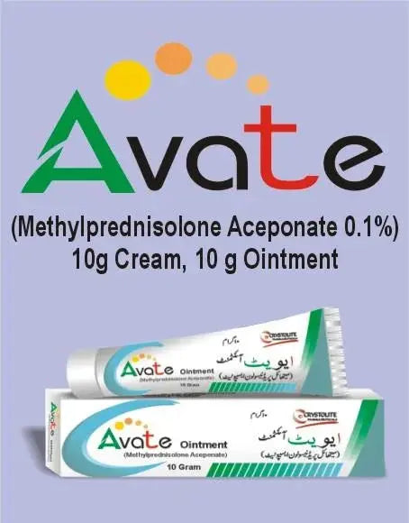Avate Cream Crystolite Pharmaceuticals — methylprednisolone eczema anti-inflammatory cream Pakistan
