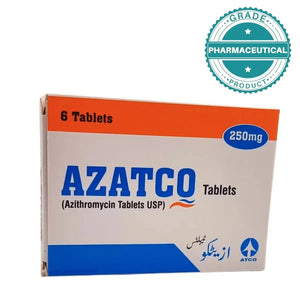 Azatco azithromycin macrolide antibiotic 250mg dosage detail