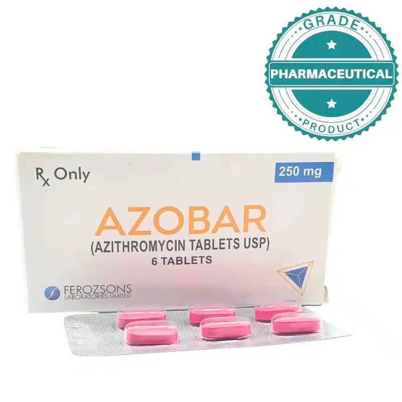 Azobar Tablets Azithromycin 250mg (Pack of 6)