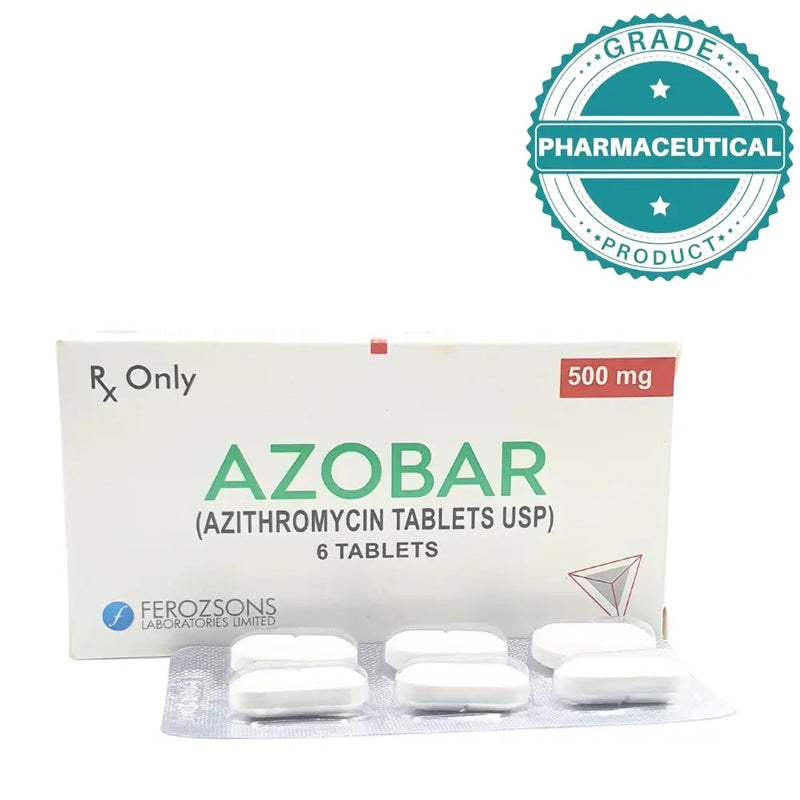 Azobar Tablets Azithromycin 500mg (Pack of 6)