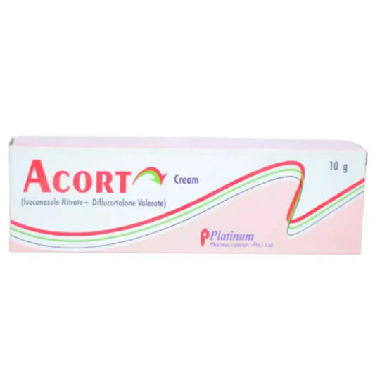 Acort Cream 10g - Antifungal Cream with Anti-inflammatory Action (derma.pk)
