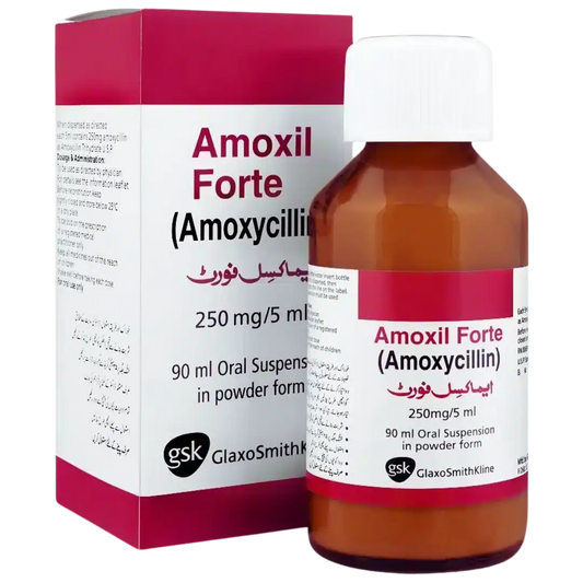 Amoxil 90ml Forte Syrup 250mg/5ml - derma.pk
