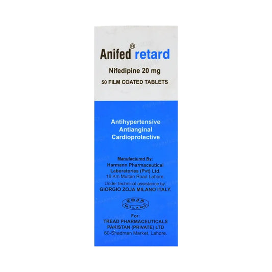 Anifed Retard 20mg Tablet – Calcium Channel Blocker for Hypertension