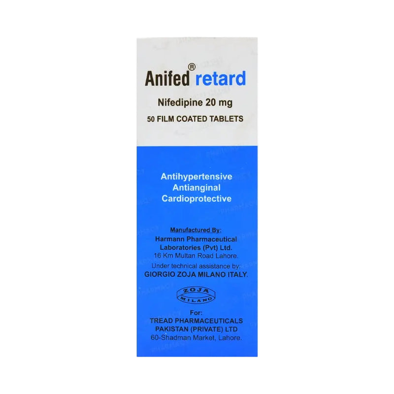 Anifed Retard 20mg Tablet – Nifedipine Extended Release for Hypertension