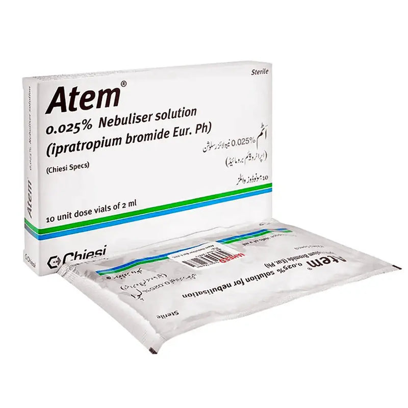 Atem Nebulizer Solution Ampoule 0.025% 2ml Ipratropium Bromide