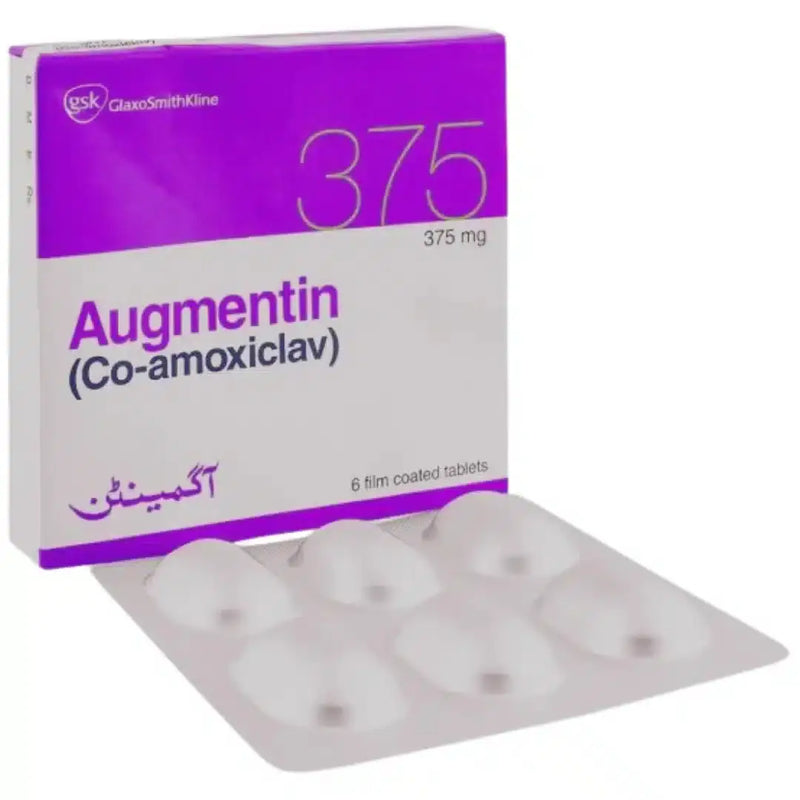 Augmentin 375mg Tablets (6 Tablets) - derma.pk