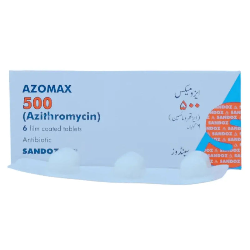 Azomax 500mg Capsules (6 Capsules) - Treat Bacterial Infections - derma.pk
