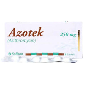 Azotek Tablets 500mg (Azithromycin) - Saffron Pharmaceutical - derma.pk