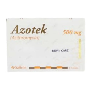 Azotek Tablets 500mg (Azithromycin) - Saffron Pharmaceutical - derma.pk