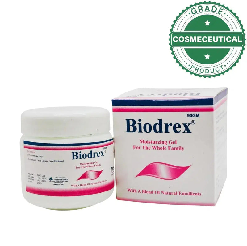 Biodrex Moisturizing Gel 90gm (Liquid Paraffin + Petrolatum + Almond Oil)