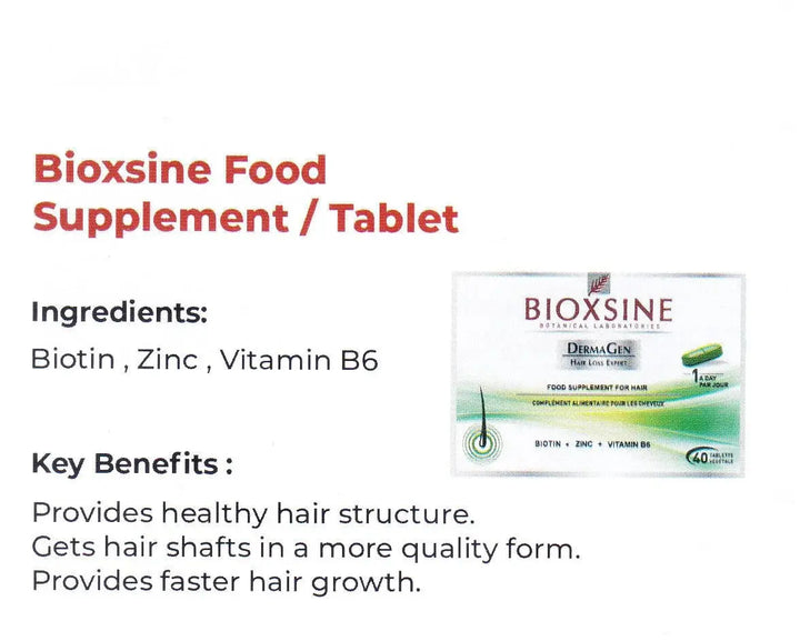 BIOXSINE FOOD SUPPLEMENT FOR HAIR 40 TABLETS BIOXSINE BOTANICAL