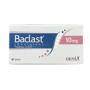 Baclast 10mg Tablets 30s — Baclofen Muscle Relaxant for Spasticity