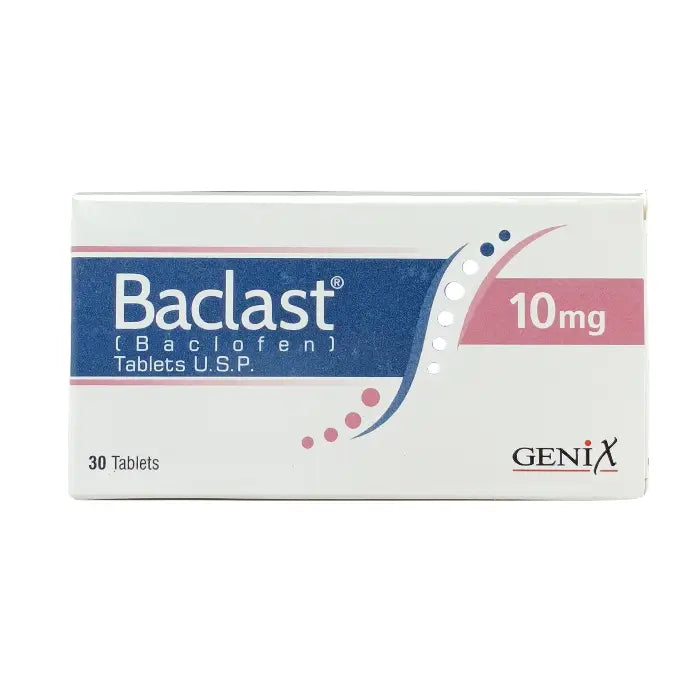 BACLAST 10mg Tablets 30s – Muscle Relaxant for Spasticity Relief - Derma.pk