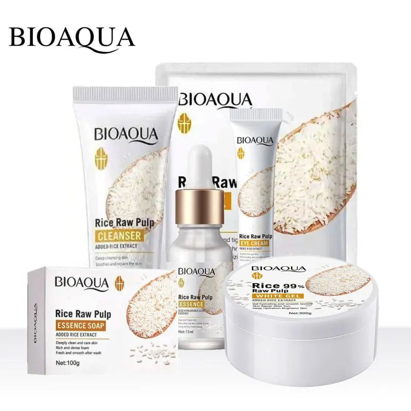 BIOAQUA All in One Rice Raw Pulp Brightening Skin Care Set