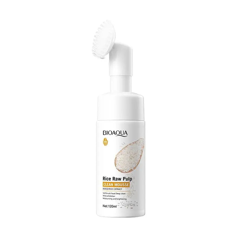 BIOAQUA Rice Raw Pulp Clean Mousse Facial Cleanser 120ml