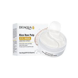 BIOAQUA Rice Raw Pulp Eye Mask - Dark Circle & Eye Bag Reduction - 60 Patches