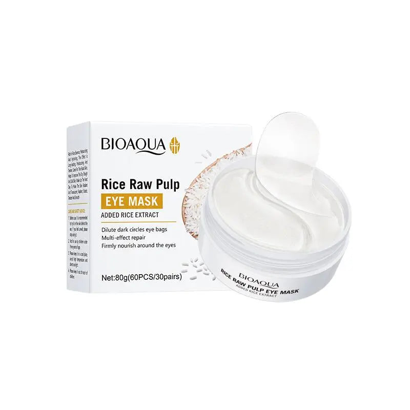 BIOAQUA Rice Raw Pulp Eye Mask - Dark Circle & Eye Bag Reduction - 60 Patches