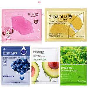 BIOAQUA Pack of 5 Moisturizing Whitening Face Mask Sheet - Assorted Variants (Sent at Random Based on Availability)