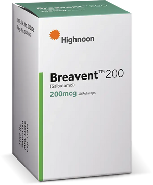 Breavent 200mcg Rotacap pack — salbutamol dry powder reliever for asthma (prescription)