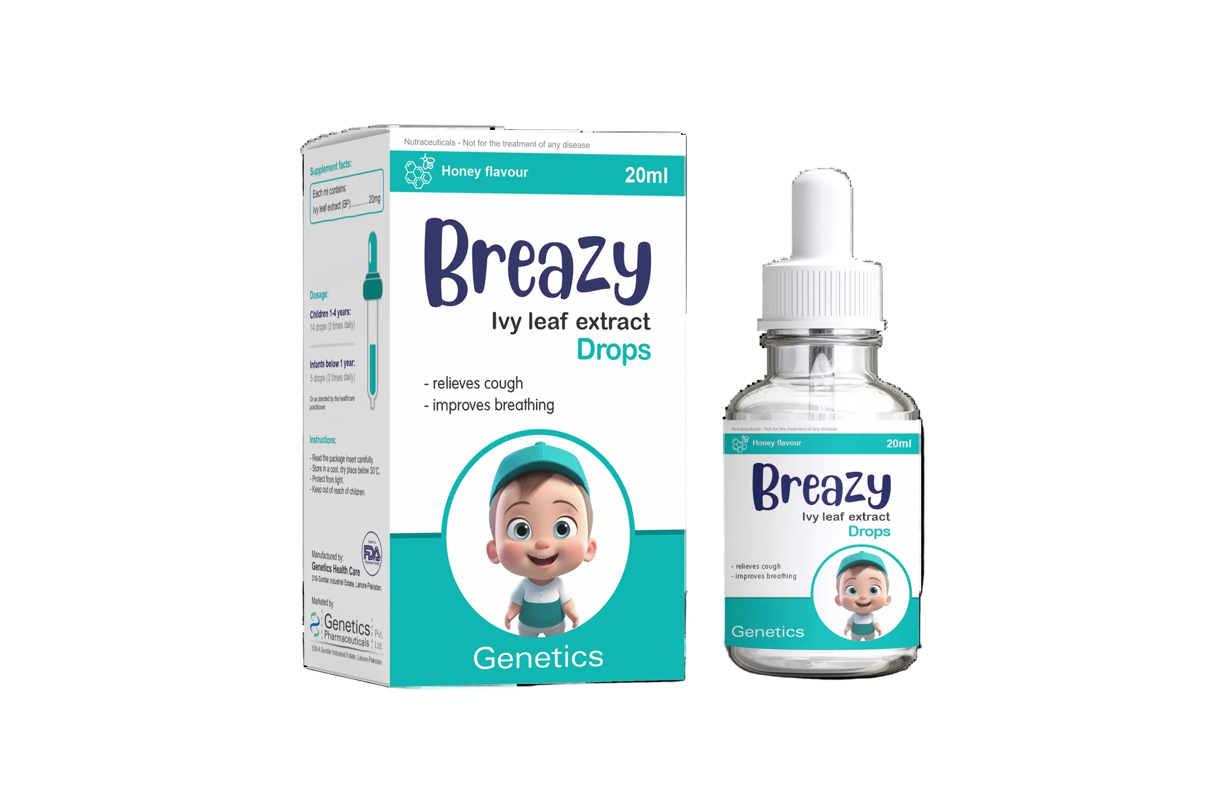 Breazy Ivy Drops 20ml – natural herbal cough and chest congestion relief Pakistan