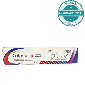 Calpsor-B Lotion 30ml front label — first-line psoriasis treatment by Crystolite Pharmaceuticals