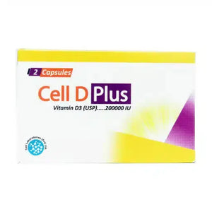 Cell D Plus 200,000 IU Capsules 2s – High-Dose Vitamin D3 Cholecalciferol – Available in Pakistan