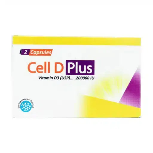 Cell D Plus 200,000 IU Capsules 2s – High-Dose Vitamin D3 Cholecalciferol