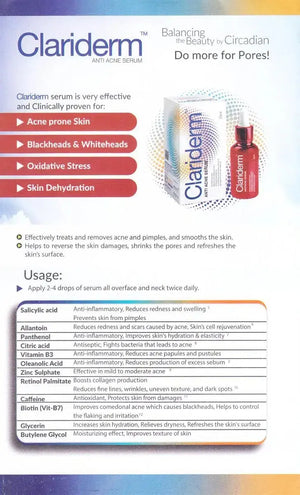 Clariderm Anti Acne Serum 20ml