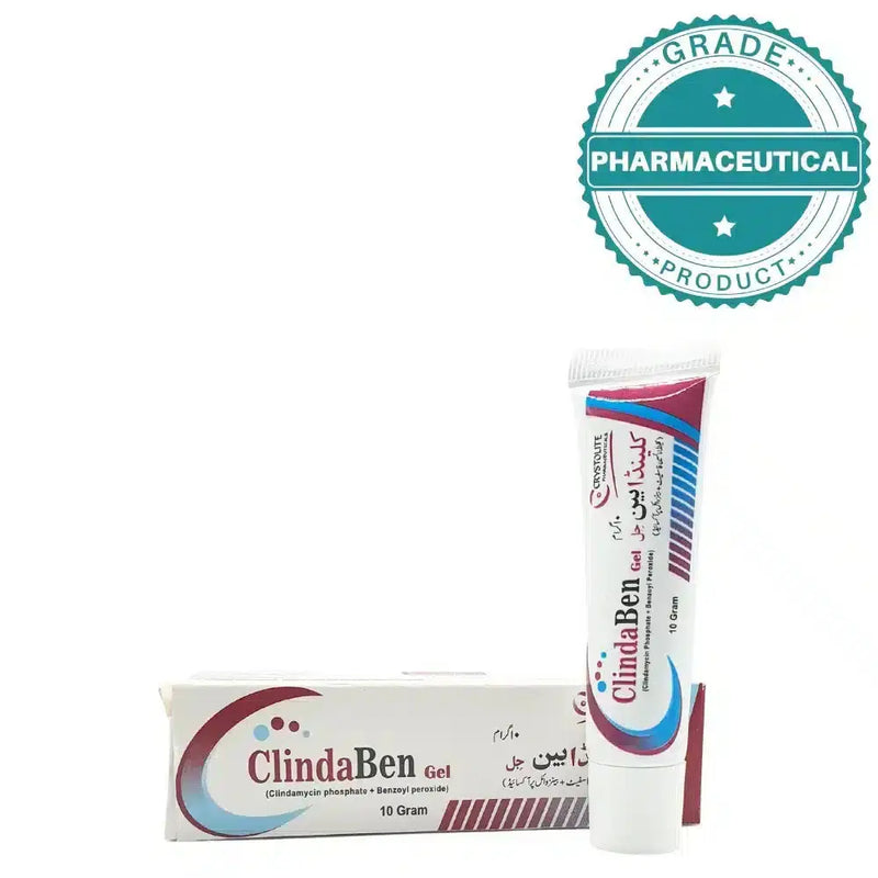Clindaben Gel 10g (Clindamycin 1% + Benzoyl Peroxide 5%)