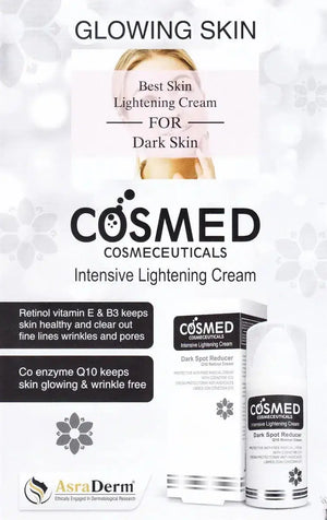 COSMED INTENSIVE LIGHTNING CREAM DARK SPOT REDUCER Q 10 RETINOL CREAM 10M Asra Derm pharma