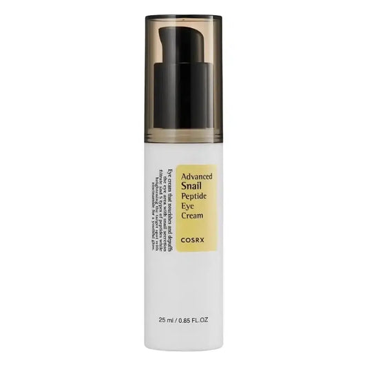 COSRX Snail Peptide Eye Cream 25ml — 80% snail filtrate peptides and niacinamide eye contour anti-aging cream