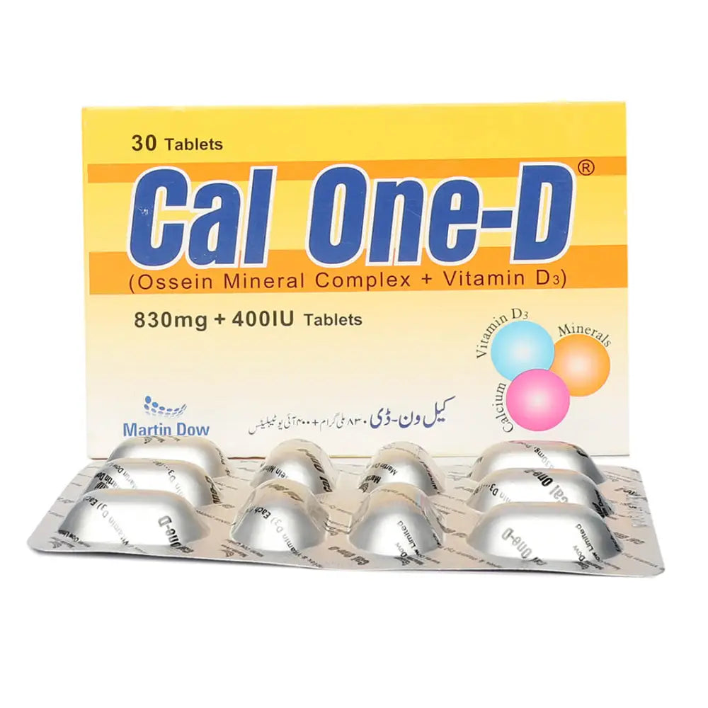 Cal One D Tablets – Calcium & Vitamin D Supplement for Bone Strength
