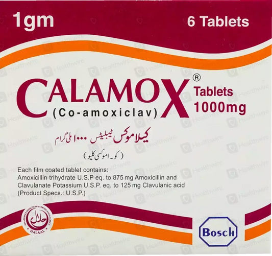 Calamox 1gm Tablet 6s – Amoxicillin Antibiotic Treatment – Available in Pakistan
